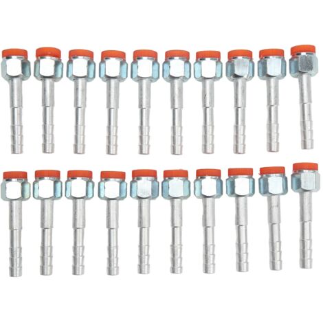 20 Stück Klimaanlagenschlauch-Geradverschraubungen aus hochfestem Aluminium, universell für Pkw und Lkw, 3/8 Zoll. (1/5)