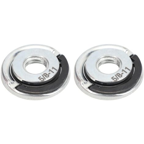 Schnellverschluss-Flanschmutter, Gewinde 5/8-11, legierter Stahl, Durchmesser 45 mm, Dicke 9,5 mm, Ringzug-Ausführung für Schleif- und Schleifmaschinen. (1/5)