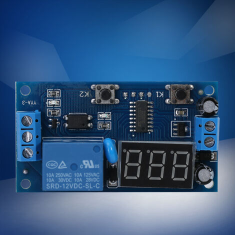 Verzögerungsrelais DC 12 V – Einstellbares Timer-Modul Mit LED-Anzeige, 0–15 Min, Zwei Modi (Einmal- Und Zyklusbetrieb) – Für Aquarien, Testgeräte Und Mehr