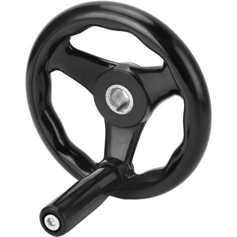 Fafeicy 3-Speichen Kunststoff-Handrad 125mm – Für Fräs- Und Drehmaschinen, Loch 12mm, Mit Drehbarem Griff