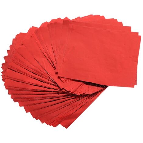 Pssopp Mehrfarbige, glänzende Schokoladen-Pralinenpapierverpackungen für Dessert- und Süßwarenherstellung, 100 Stück 3" x 3" (rot) (1/5)