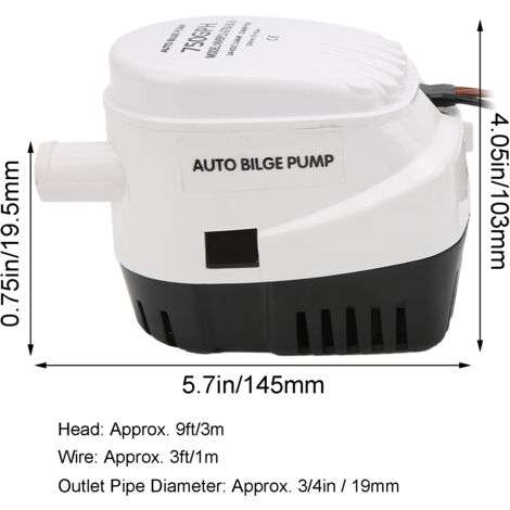 Kuuleyn Automatische Bilgenpumpe 12V Mit Schwimmerschalter – Kompakt, Schlagfest, Für Boote & Aquarien Kuuleyn Automatische Bilgenpumpe 12V Mit Schwimmerschalter – Kompakt, Schlagfest, Für Boote & Aquarien