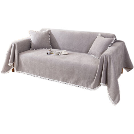 SEAFRONT Ganzjahres-Sofabezug aus Chenille-Nylon, weich und atmungsaktiv, maschinenwaschbar, Sofa- und Bettschutz, 180 x 300 cm (71 x 118 Zoll) (1/5)
