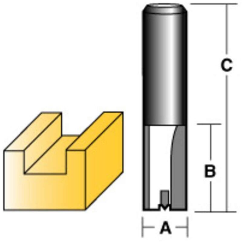 Carbitool Straight Router Bit 25Mm 1/2