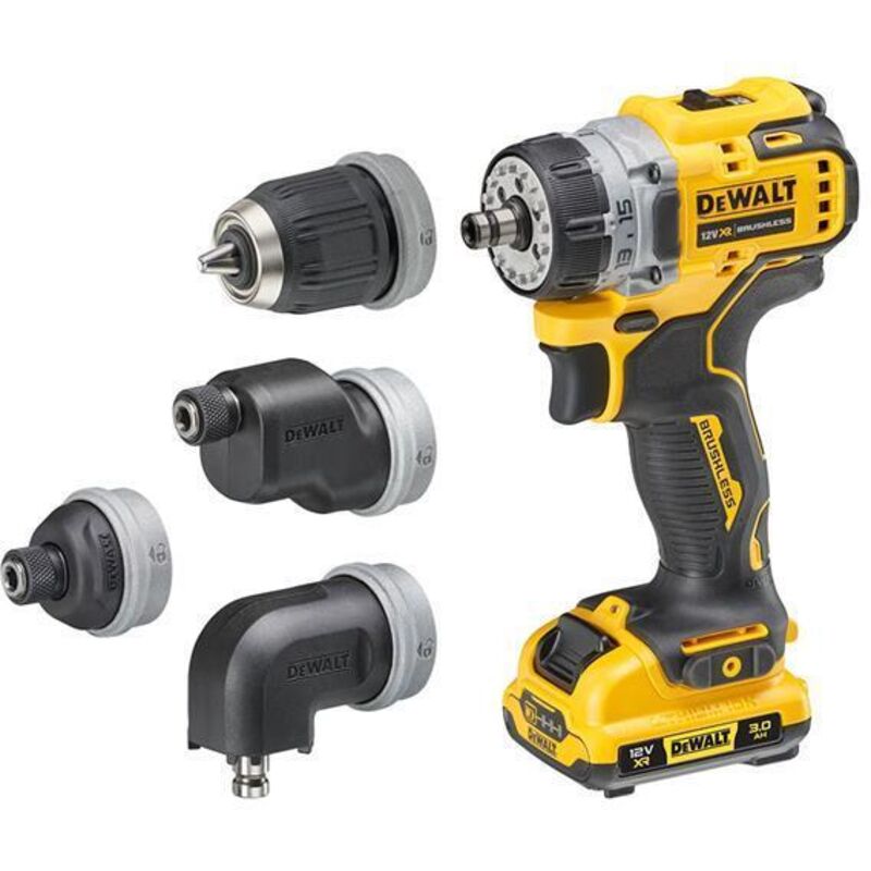 DeWALT DCD703L2T-GB 12V Brushless Multi Head Drill Driver With 2x 3Ah ...