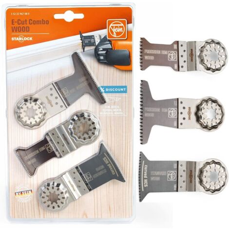 Fein 35222967080 Starlock E-Cut Wood Combo Plunge Cut Saw Blades 3 Pack