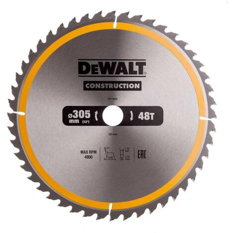DeWALT DT1959-QZ Construction Circular Saw Blade 305x30mm 48Teeth