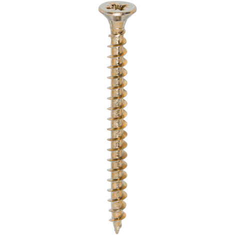 TIMco 5.0 x 60mm Solo Zinc & Yellow Woodscrew Qty 200