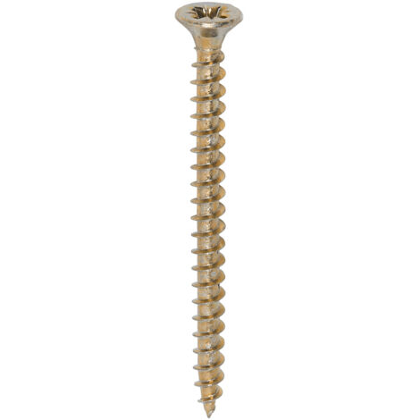 TIMco 4.0 x 50mm Solo Zinc & Yellow Woodscrew Qty 200