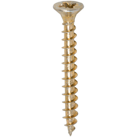 TIMco 4.0 x 35mm Solo Zinc & Yellow Woodscrew Qty 200