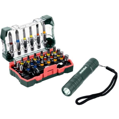 Metabo 626721000 Bit Box 29 Pieces With LED Torch