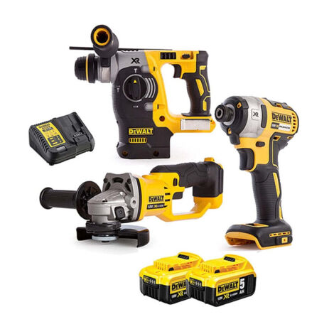 DeWALT DCK305P2T 18v Brushless Triple Kit 2 x 5ah Batteries & T-STAKS