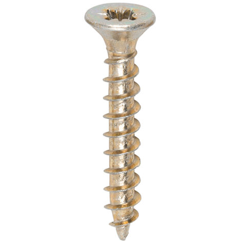 TIMco 3.0 x 20mm Solo Zinc & Yellow Woodscrew Qty 200