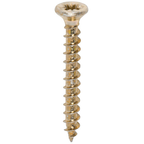 TIMco 3.0 x 25mm Solo Zinc & Yellow Woodscrew Qty 200