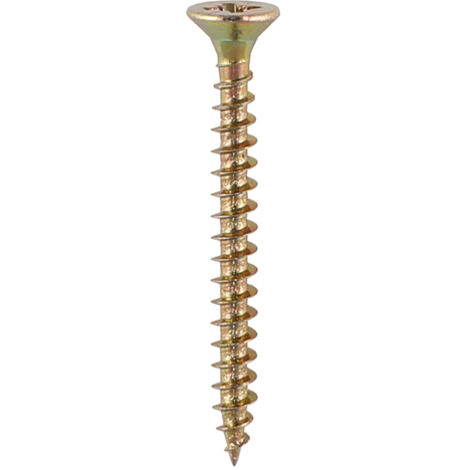 TIMco 3.0 x 30mm Solo Zinc & Yellow Woodscrew Qty 200