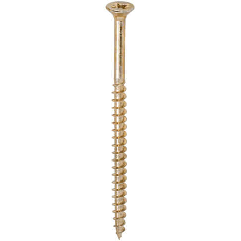TIMco 6.0 x 100mm Solo Zinc & Yellow Woodscrew Qty 100