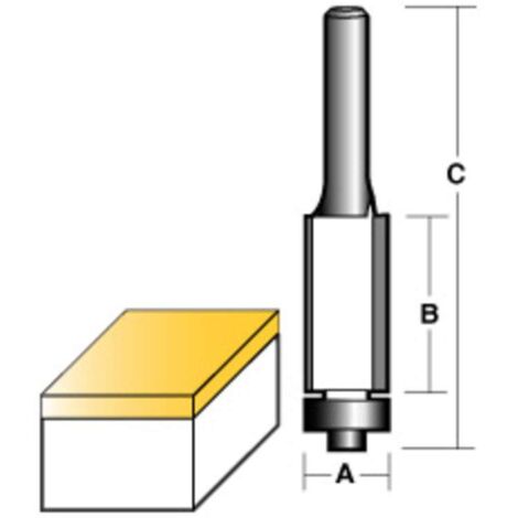 Carbitool Flush Trim Router Bit 1 2 W Bearing 1 4 Shank