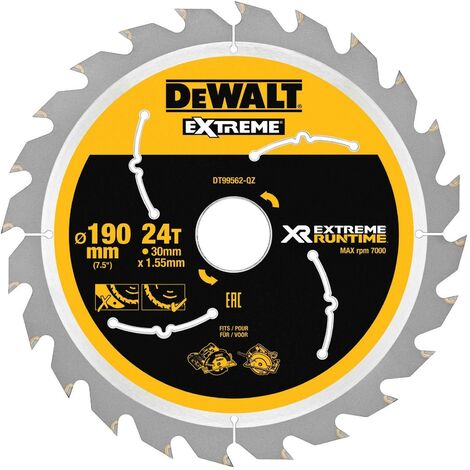 DeWALT DT99562-QZ Xtreme Runtime 190mm x 30mm 24T Sawblade