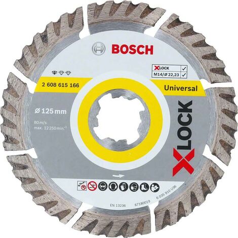Bosch 2608615166 125 x 22.23 x 1.6 x 10mm X-LOCK General Purpose Diamond Blade