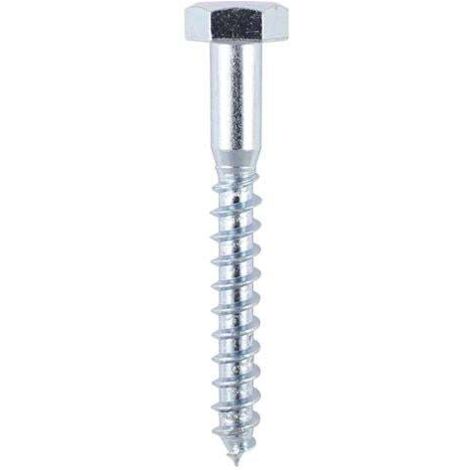 TIMco Coach Screw BZP 6 x 75mm Box Qty 100
