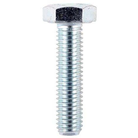 TIMCO M10 x 75mm Hexagon Head Tensile Zinc Set Screw Grade 8.8 - 100