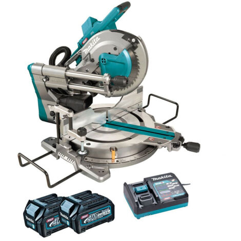 Makita LS004GD202 XGT 40Vmax Slide Compound Mitre Saw 40V 2 x 2.5Ah Li-ion Batts (1/4)