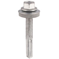 TIMco 5.5 x 55mm Hex Head Self Drilling Heavy Section TEK Screws With 16mm Washer Qty 100