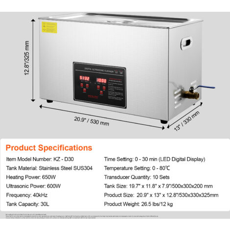 Ultraschallreiniger, 1,3 L, Ultraschallreiniger, Professionell