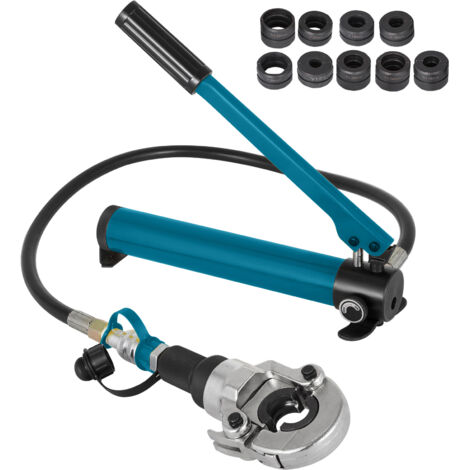 Mophorn 6T Hydraulische Crimpzange V12-28mm TH16-32mm Presszange, V-förmige/TH-förmige Rohrcrimpzange, 360° drehbarer Kopf Handgeführte PE-X Crimpzange für Verbundrohre PEX PE-X PB, Gelb
