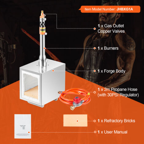 MMasters Propan Schmiede Mit 1 Brenner - Ideal Für Damaststahl & Schmiedearbeiten