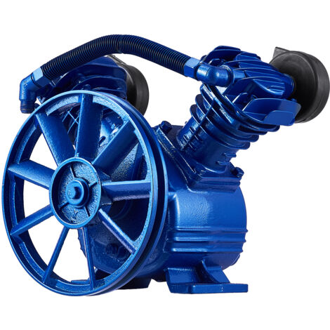 Mophorn Air-Kompressorpumpenkopf, 3 PS 6,25CFM @ 90psi, doppelzylinderöl geschmiert, einstufiges V-Typ-Gusseisen, max. 116Psi Druck, Kolbenpumpenkopfersatz