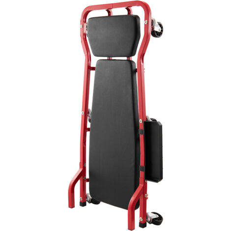 Mophorn Mechanic Garage Creeper, 1118 mm, capacité de 136,1 kg, chariot roulant pour automobile avec 6 roulettes, appui-tête réglable et coussiné, plateau à outils, cadre en acier robuste pour garages (1/5)
