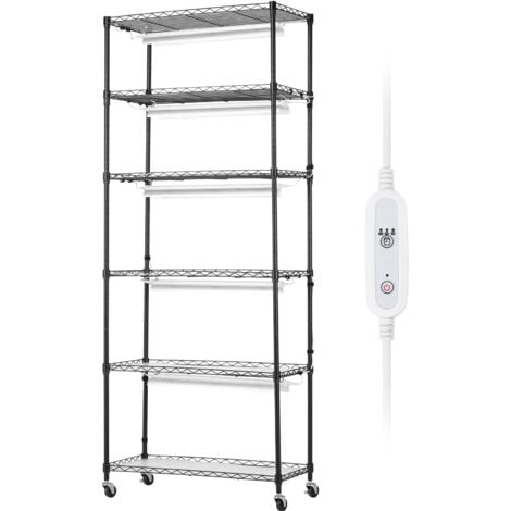 ZECIIYE Pflanzenständer 6-stufig 160cm Mit LED Wachstumslicht - Holz/Metall