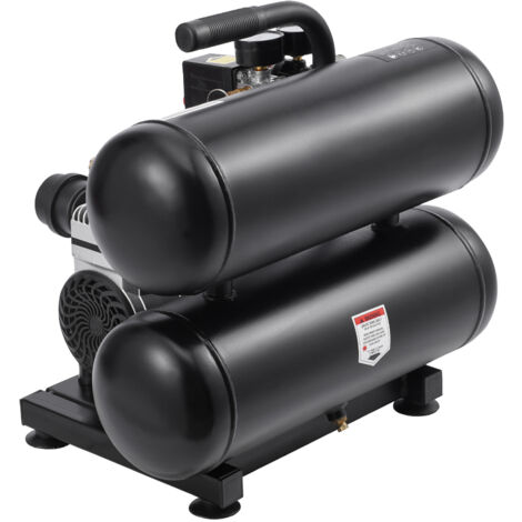Mophorn Compresor de Aire, Tanque de Acero de 4,6 Galones, 1 HP 2,0 CFM a 90 PSI, Compresor Sin Aceite con Presión Máxima de 120 PSI, 80 dB, Compresor Portátil Ultrasilencioso para Reparación de