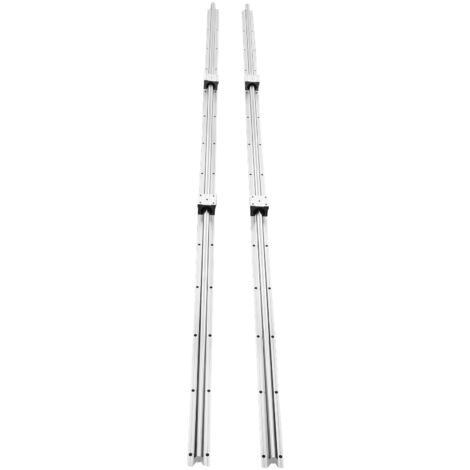 Mophorn Linearführungsschienen Set, SBR20 2200mm, 2 PCS 86.6 in Führungsschienen mit 4 PCS SBR20UU Gleitblöcken, Ideal für CNC Router Maschinen & DIY Projekte