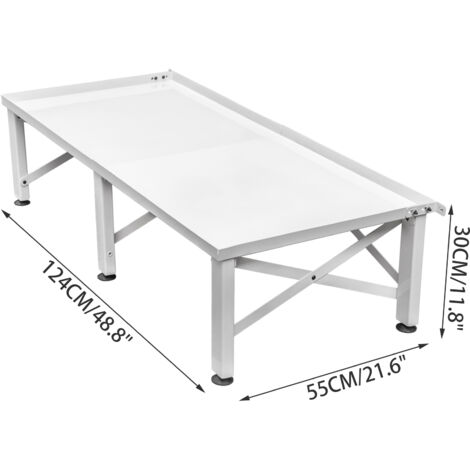 Mophorn Wäschesockel, 123,9 x 55,6 cm, Universalsockel, 30 cm, höhenverstellbare Füße für Waschmaschinen, Trockner, Gefrierschränke, Kühlschränke, weiß