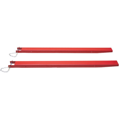 Mophorn Palettengabelverlängerungen, 72" Länge x 4,5" Breite, robuste Gabelstaplerverlängerungen aus Karbonstahl mit Stiften, 1 Paar Gabelaufsätze für Gabelstapler, rot