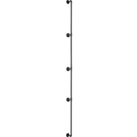Mophorn Rohr Treppenhandlauf, 13FT Kohlenstoffstahl Industriehandlauf, 440LBS Belastbarkeit, Wandmontage Indoor Outdoor