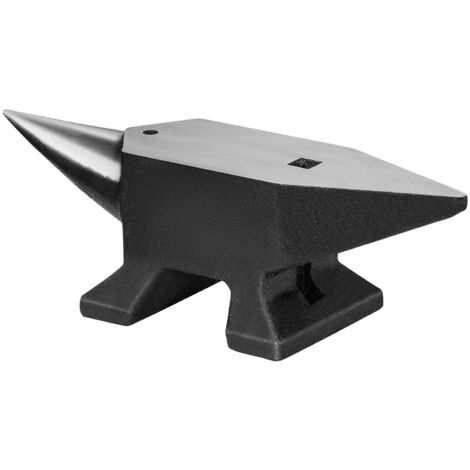 Mophorn-Amboss mit einem Horn, 22 Pfund Gussstahl, Schmiedeamboss mit hoher Härte und rundem und quadratischem Loch, große Arbeitsplatte, stabile Basis, Metallschmiedewerkzeug zum Biegen und Formen