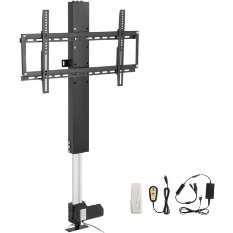 Mophorn Motorisierter TV-Lift, 20 Zoll Hublänge, Motorisierte TV-Halterung für 28-32 Zoll Fernseher, Höhenverstellbar mit Fernbedienung, Tragkraft 132 lbs, Kabellose Fernbedienung, Schwarz
