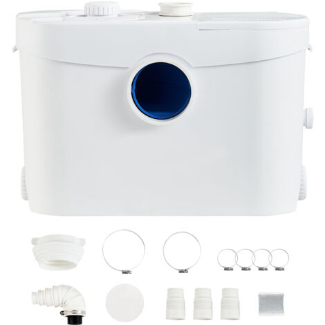 Mophorn Zerkleinererpumpe, 700 W, 9600 l/h Durchfluss, 10 m Förderhöhe, Abwasser-Sumpfpumpe, 3 Wassereinlässe für Toilette, Keller, Küchenspüle, Dusche, Badewanne, Abwasserentsorgung