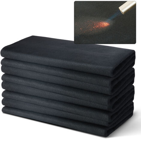 Mophorn Schweißdecke aus Karbonfilz, 4er-Pack, 94 x 91 cm, flammhemmende Schweißdecke, hitzebeständiges Deckenset bis 982 °C, zuschneidbare feuerhemmende Isolierschweißmatte aus Karbonfaser