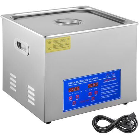 Mophorn 15L Ultraschall-Reinigungsmaschine, Edelstahl, Digital Heater Timer, für Schmuck Reinigung, kommerzielle, persönliche, Heimgebrauch, Silber