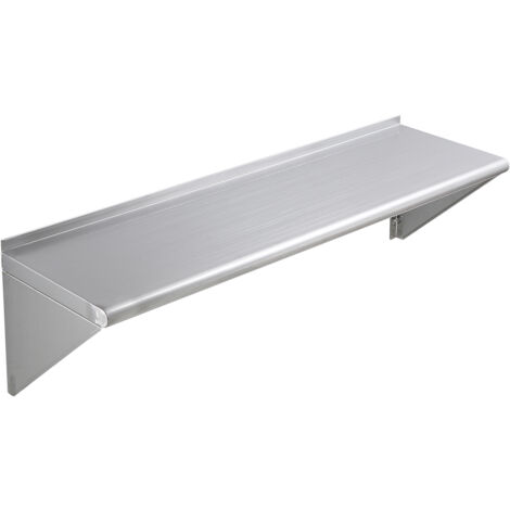FINEUNAN Edelstahl Wandregal, Regal Wand 2 Stück, Schweberegal Silber