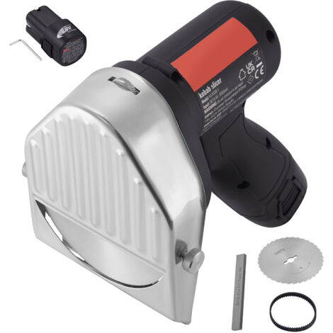 Mophorn Elektrisches Shawarma-Messer von , 80-W-Akku, professioneller türkischer Kreiselschneider, Edelstahl, 2 Klingen, Φ4"/100 mm, 0 - 8 mm verstellbar, für den gewerblichen Einsatz