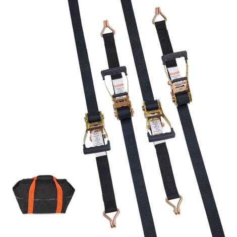 PATIKIL Boots-Heckgurte 25mm X 1,5m - Ratschengurte Mit S-Haken Für Bootstrailer & Anhänger | 800kg Bruchfestigkeit