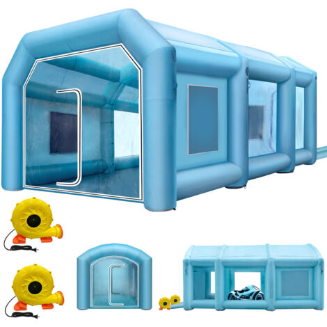 Mophorn Aufblasbare Lackierkabine, 8,8 x 6,9 x 4,9 m, leistungsstarke Gebläse mit Filtersystem