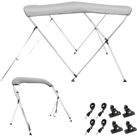 Verstellbare Bootsabdeckungs-Stütze Aus Aluminium - Teleskop-Stange Mit Dreiecksbasis & 8 Seilen