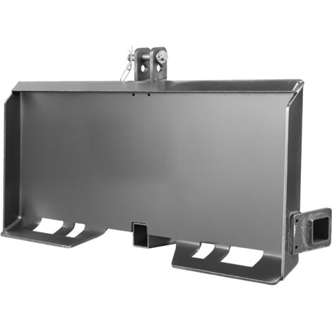 Mophorn Universale 3-Punkt-Skid-Steer-Platte - 3/8" Anbauplatte für Skid Steer, Stahl-Montageadapter-Lader, kompatibel mit Deere, Kubota, Bobcat, Mahindra
