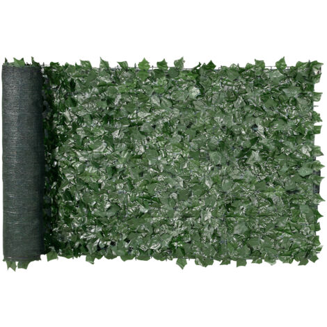 Mophorn Efeu-Privatsphärenzaun, 990 x 2490 mm künstliche grüne Wandbildschirm. Netzstoffrückseite und verstärkter Gelenk. Künstliche Heckenrebenblatt-Dekor für den Außenbereich Garten und Hof.